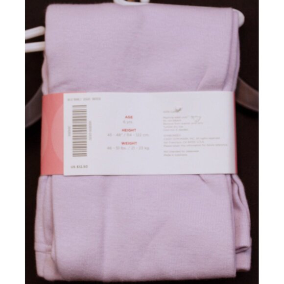 2008 Gymboree Petite Mademoiselle sz 6 Knit Leggings Solid Lavander Purple NEW - Picture 3 of 4
